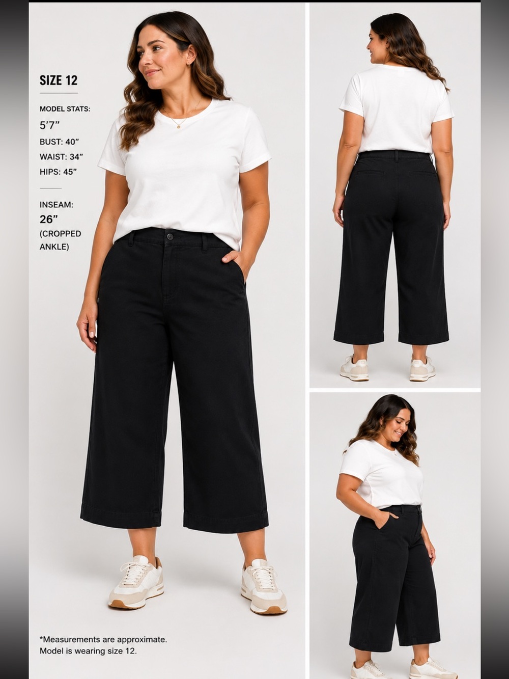 Torrid Belle isle Black Trouser Pants Size 12 Cropped Ankle